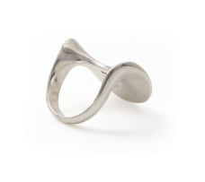 Georg Jensen; Georg Jensen modernist ring, model 92, Nanna Ditzel, Denmark, c.1970
