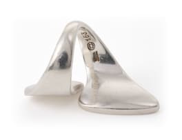 Georg Jensen; Georg Jensen silver ring, model 163, Henning Koppel, Denmark, c.1970s