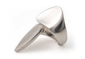 Georg Jensen; Georg Jensen silver ring, model 163, Henning Koppel, Denmark, c.1970s