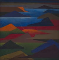 Erik Laubscher; Landscape with Mountains and Sea