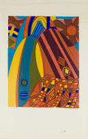 Gerrit Hilhorst; Untitled (Colour Composition with Flags and Surfboards)