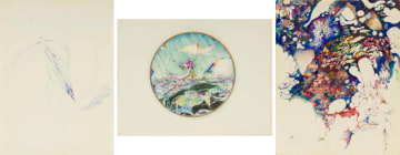 Dennis Press; Silver Birth Swirls; Untitled; Passages, three