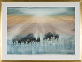 Gordon Vorster; Wildebeest with Sun Rays