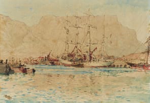 Robert Gwelo Goodman; Study for Harbour with Table Mountain in the Distance