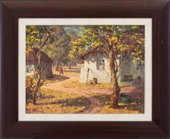 Nils Andersen; Cottages along a Pathway