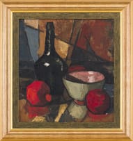 David Botha; Still Life with Pomegranates and Bottle