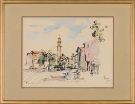 Gregoire Boonzaier; Street Scene with Church Spire