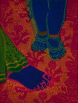 Andrew Verster; Composition with Three Blue Feet
