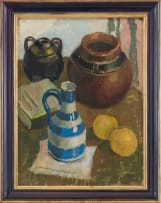 Gregoire Boonzaier; Still Life with Oranges and Vessels
