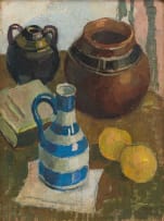 Gregoire Boonzaier; Still Life with Oranges and Vessels