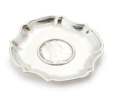 An Austrian silver coin dish, Oscar Julius Dietrich, Vienna, .800 standard, c.1922-1924
