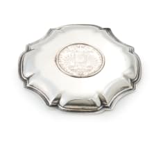 An Austrian silver coin dish, Oscar Julius Dietrich, Vienna, .800 standard, c.1922-1924