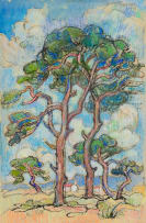 Gregoire Boonzaier; Houses amongst Trees
