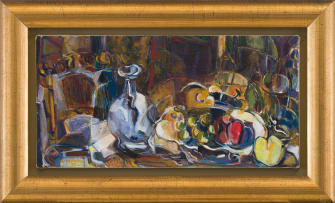 Marlene von Dürckheim; Still Life with Vase and Fruit