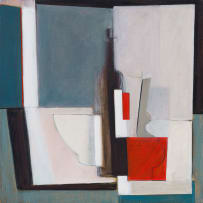 Marlene von Dürckheim; Abstract Composition with Bottle and Teacup