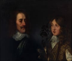 Style of Sir Anthony van Dyck; Portrait of Charles I and James VII and I