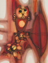 Hargreaves Ntukwana; Abstract Figure with Flower