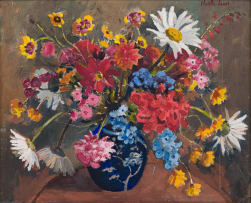 Alfred Neville Lewis; Still Life with Flowers