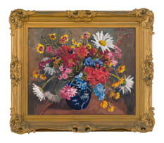 Alfred Neville Lewis; Still Life with Flowers