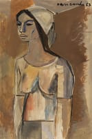 Maurice van Essche; Woman in a Headscarf