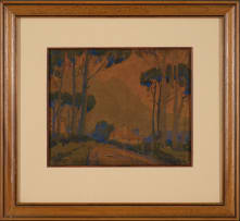 Sydney Carter; Cape Landscape with Trees and Houses