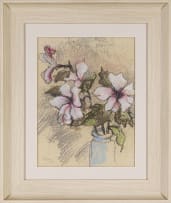 Gregoire Boonzaier; Hibiscus in a Blue Vase