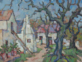 Gregoire Boonzaier; Farm Backyard, Wellington C.P.