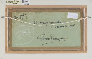 Gregoire Boonzaier; Die Oranje Pondokkie, Crossroads, Kaap (The Little Orange Cottage, Crossroads, Cape)