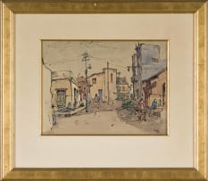 Gregoire Boonzaier; Struisbaai Street Scene