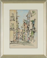 Gregoire Boonzaier; Straatjie met Ses Figure, Lissabon (Street with Six Figures, Lisbon)