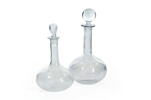 Two 'Woodstock' glass decanters, in sizes, late 19th/early 20th century