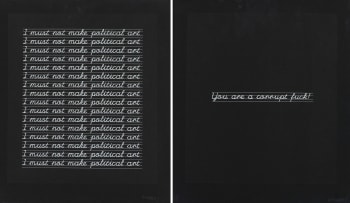 Brett Murray; Call and Response I, two