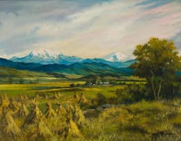 Enrique Benítez; Volcanoes Looking over the Valley of Mexico Iztaccíhuatl and Popocatépetl