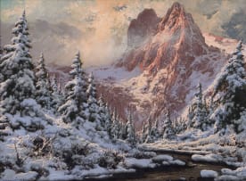 László Neogrády; Winter Mountain Landscape