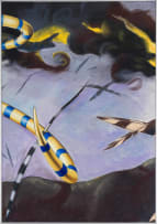 Russell Scott; Untitled (Composition with Animals), triptych