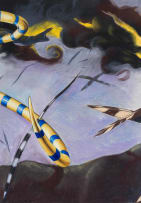 Russell Scott; Untitled (Composition with Animals), triptych