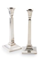 A pair of George V silver candlesticks, British Metallising Co Ltd, London, 1936