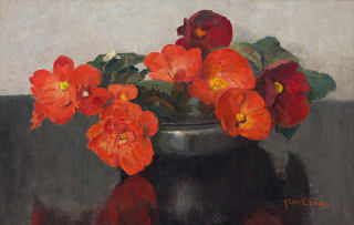 Frans Oerder; Begonias in a Bowl