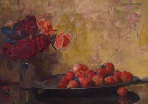 Frans Oerder; Still Life with Strawberries