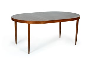 Kai Kristiansen; Extending teak dining table for Feldballes Møbelfabrik, Denmark