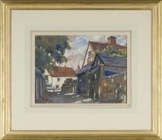 Sydney Carter; Street Scene with Houses