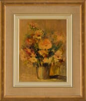 Jan Dingemans; Pink Flowers in a Vase