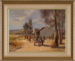 Christiaan Nice; Landscape with Donkey Cart