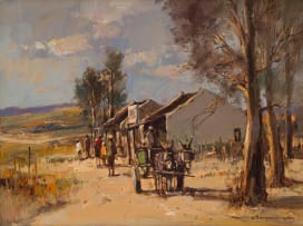 Christiaan Nice; Landscape with Donkey Cart