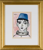 Carl Büchner; Boy with Blue Hat