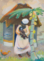 Maggie Laubser; Vrou en Kind (Woman and Child)