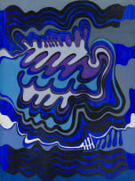 Cecily Sash; Minoan Composition in Purple and Blue