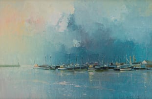 Errol Boyley; Boats in a Harbour