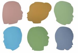 Brett Murray; Head Silhouettes, six