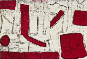 Hannes Harrs; Abstract Composition with Red